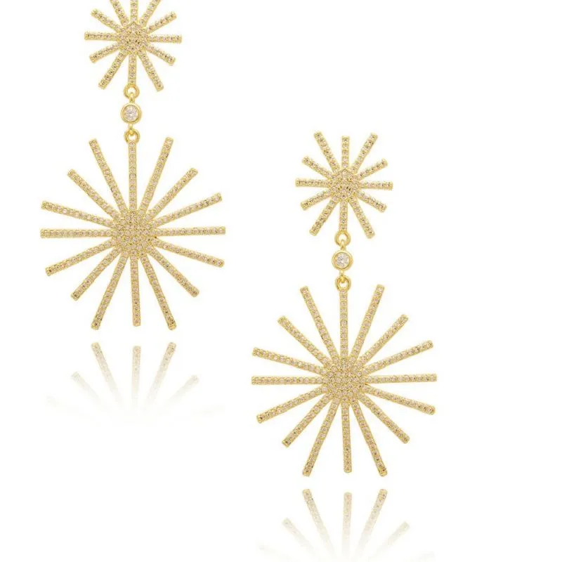 Anting Menjuntai Micro Pave Besar