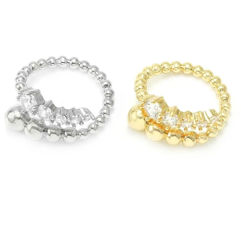 Cincin Adjustable Cz Berlapis Emas