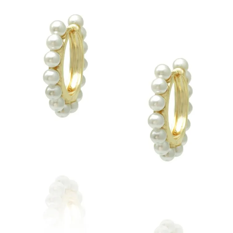 Anting Mutiara Desain Hoop Air Tawar