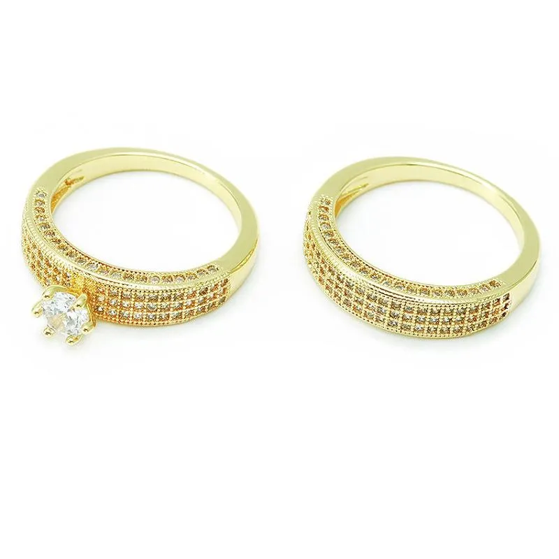 Set Cincin Pengantin Lapis Emas Unik