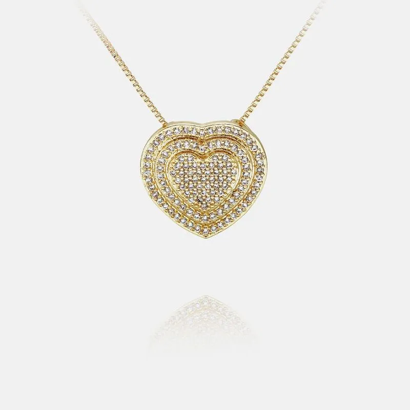 Liontin Hati Zirkon Unik