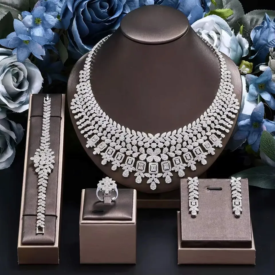 Set Perhiasan Lengkap CZ Mewah