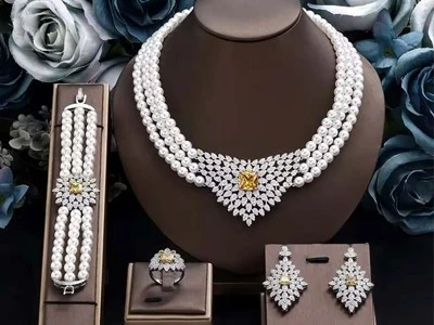 Bridal Zirconia Full Jewelry Sets Pearl1 Bridal Zirconia Full Jewelry Sets Pearl1