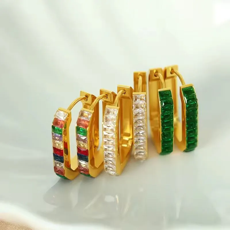 Anting Geometris Baja Tahan Karat